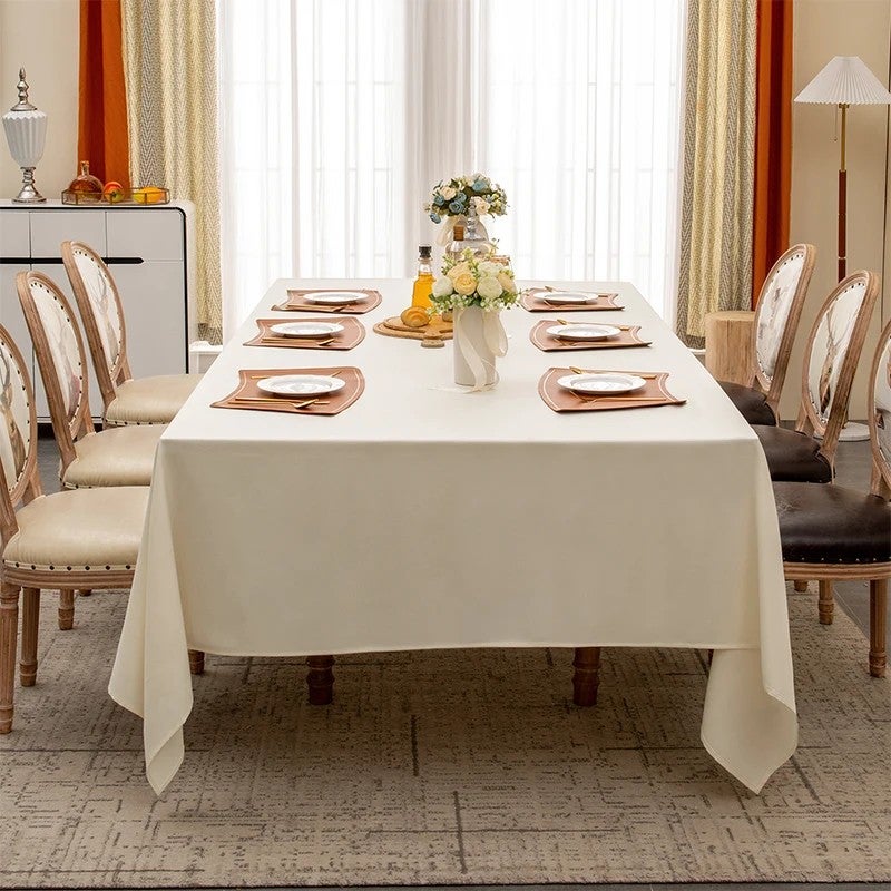 Bluejw 190gsm Optional Standard Size Rectangular Modern Faux Burlap Tablecloth for Wedding Decoration - Image 3